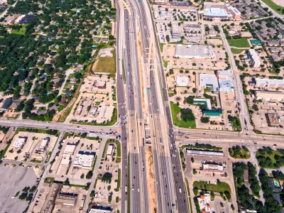 SH 121/183 at Precinct Line Rd. looking west