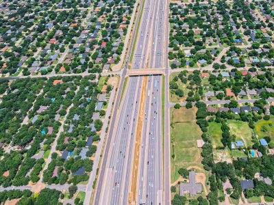 SH 121/183 at Hurstview Dr. looking east