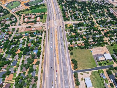 SH 121/183 at Norwood Dr. looking east