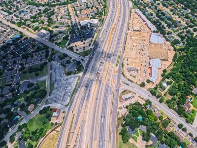 SH 121/183 at Bedford Rd. looking east