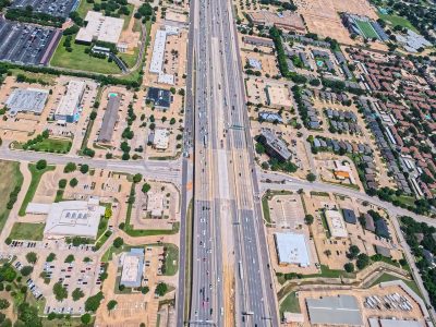 SH 121/183 at Forest Ridge Dr. looking east
