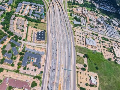 SH 121/183 between Central Dr. and the SH 121/183 split looking east