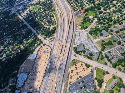 SH 121/183 at Bedford Rd. looking west