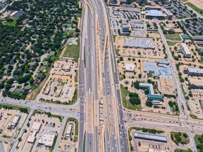SH 121/183 at Precinct Line Rd. looking west