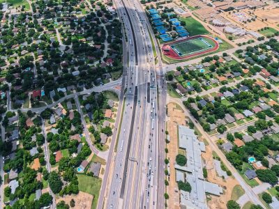 I-820 at Holiday Ln. looking west