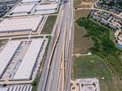 I-820 between Haltom Rd. and Beach St. looking west