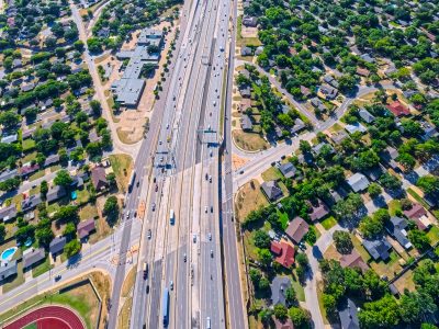 I-820 at Holiday Ln. looking east