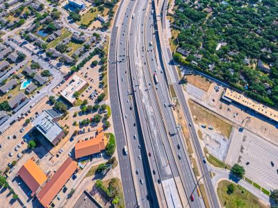 SH 121/183 between Bedford Euless Rd. and Precinct Line Rd. looking east