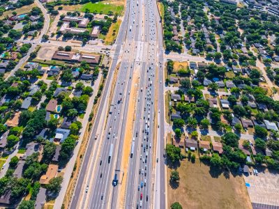 SH 121/183 at Norwood Dr. looking east