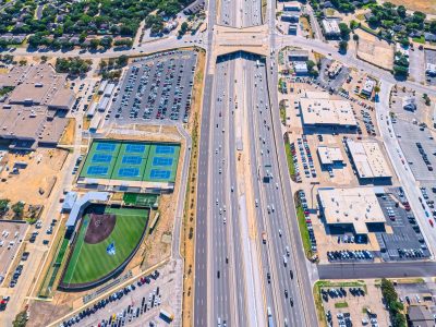 SH 121/183 between Norwood Dr. and Brown Trail looking east