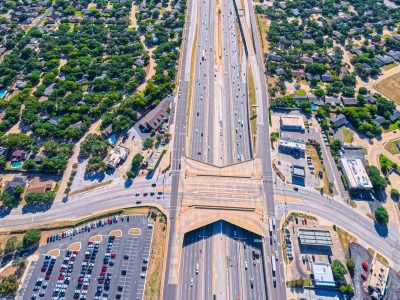 SH 121/183 at Brown Trail looking east