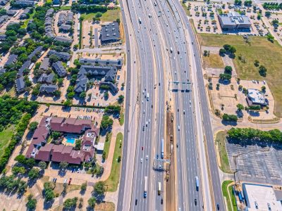 SH 121/183 between Central Dr. and the SH 121/183 split looking east