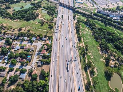 I-820 between Denton Hwy. 377 and Iron Horse Blvd. looking east
