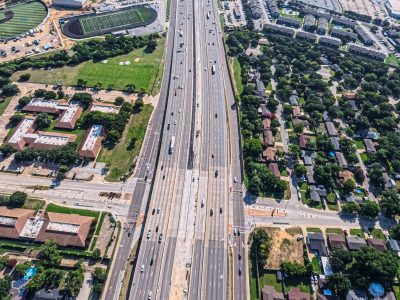 SH 121/183 at Norwood Dr. looking east