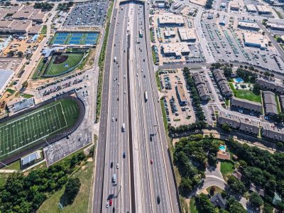 SH 121/183 between Norwood Dr. and Brown Trail looking east
