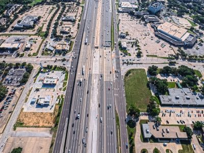SH 121/183 at Central Dr. looking east