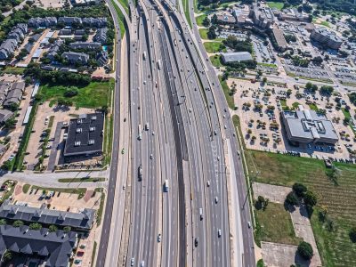 SH 121/183 between Central Dr. and the SH 121/183 split looking east