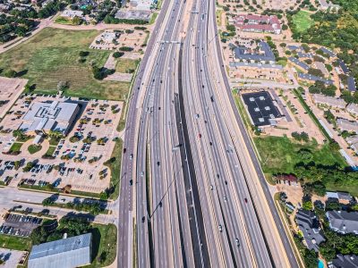 SH 121/183 just west of the SH 121/183 split looking west