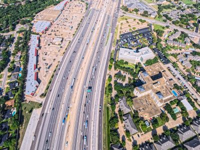 SH 121/183 between Forest Ridge Dr. and Bedford Rd. looking west