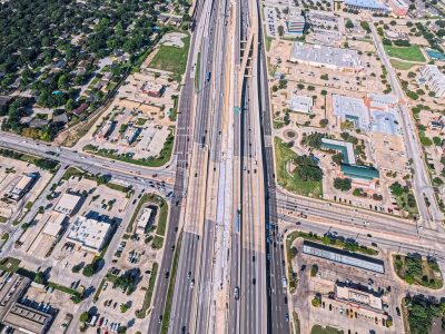 SH 121/183 at Precinct Line Rd. looking west