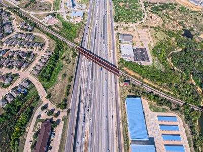 I-820 between Denton Hwy. 377 and Haltom Rd. looking west