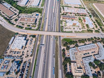 I-820 at Riverside Dr. looking west
