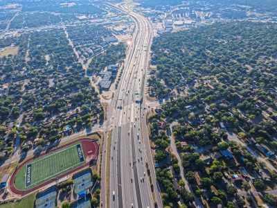 I-820 at Holiday Ln. looking east