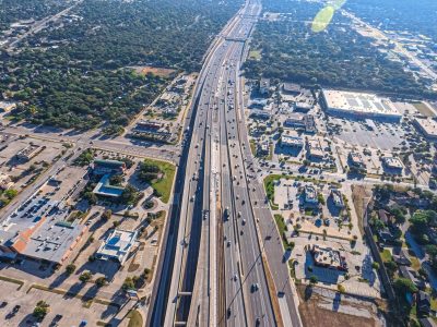 SH121/183 at Precinct Line Rd. looking east