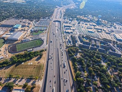 SH 121/183 between Norwood Dr. and Brown Trail looking east