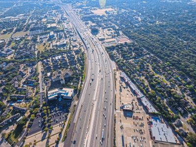 SH 121/183 between Bedford Rd. and Forest Ridge Dr. looking east