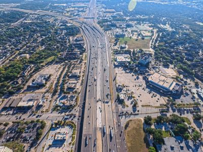SH 121/183 at Central Dr. looking east