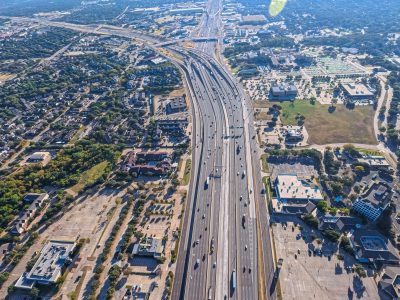 SH 121/183 between Central Dr. and the SH 121/183 split looking east