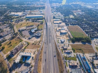SH 183 between Westpark Way and Industrial Blvd. (FM 157) looking east