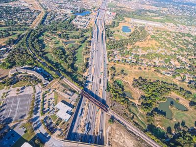 I-820 between Iron Horse Blvd. and Denton Hwy. 377 looking west
