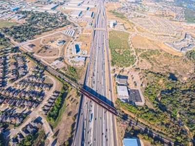 I-820 between Denton Hwy. 377 and Haltom Rd. looking west