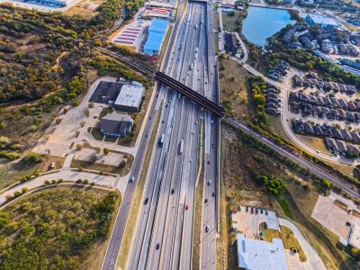 between Haltom Rd. and Denton Hwy. 377 looking east