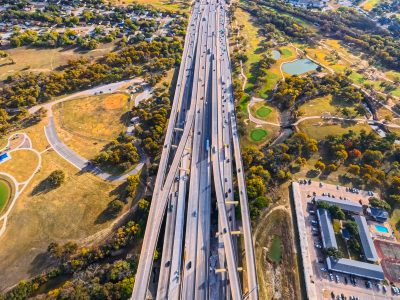 I-820 between Denton Hwy. 377 and Iron Horse Blvd. looking east