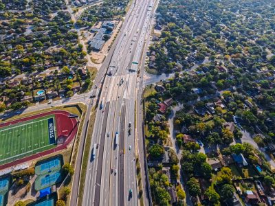 I-820 at Holiday Ln. looking east