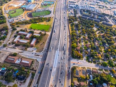 SH 121/183 at Norwood Dr. looking east