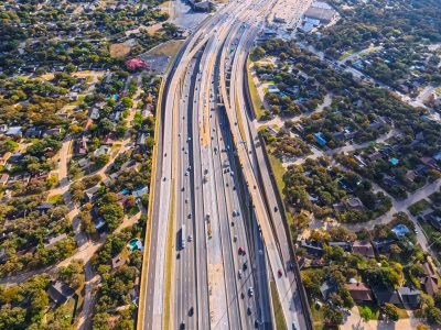 SH 121/183 between Brown Trail and Bedford Rd. looking east