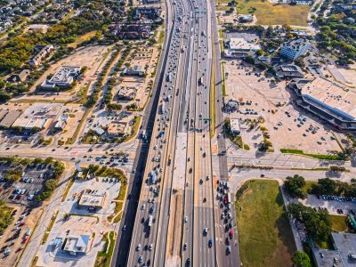 SH 121/183 at Central Dr. looking east