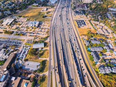SH 121/183 just west of the SH 121/183 split looking west
