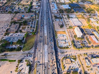 SH 121/183 at Central Dr. looking west