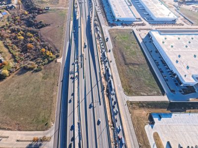I-820 between Beach St. and Haltom Rd. looking east