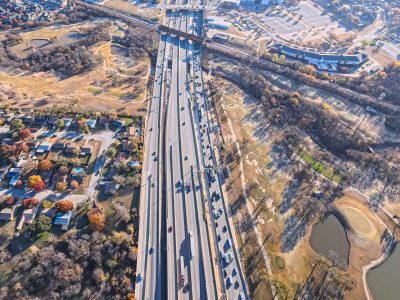 I-820 between Denton Hwy. 377 and Iron Horse Blvd. looking east