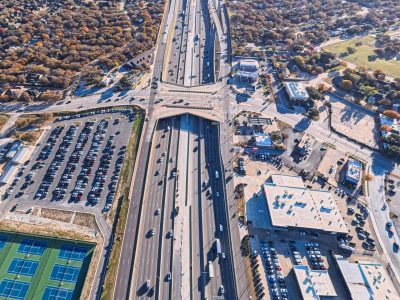 SH 121/183 at Brown Trail looking east