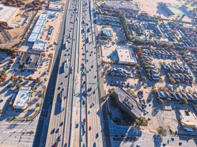 SH 121/183 at Forest Ridge Dr. looking east