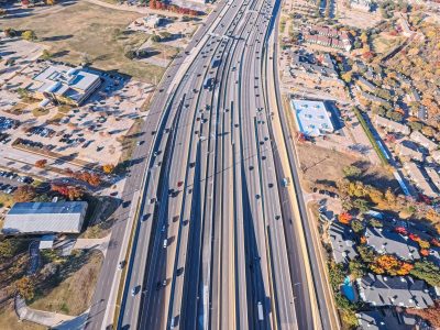 SH 121/183 just west of the SH 121/183 split looking west