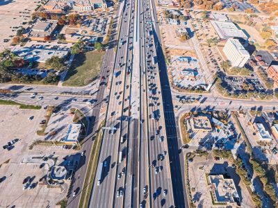 SH 121/183 at Central Dr. looking west