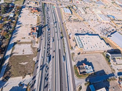 I-820 between Holiday Ln. and Rufe Snow Dr. looking west